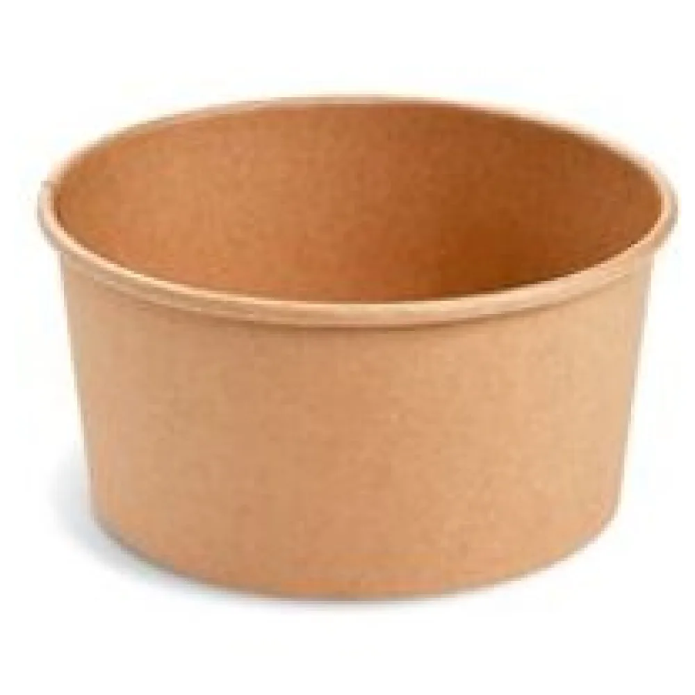 Salatschalen Feinkostschalen braun aus Pappe mit PE beschichtet 1000ml O150mm, 50 Stk. – Bild 3
