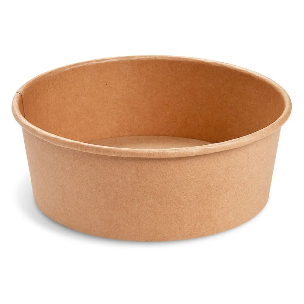 Salatschalen Feinkostschalen braun aus Pappe mit PE beschichtet 1300ml O185mm, 50 Stk. – Bild 2