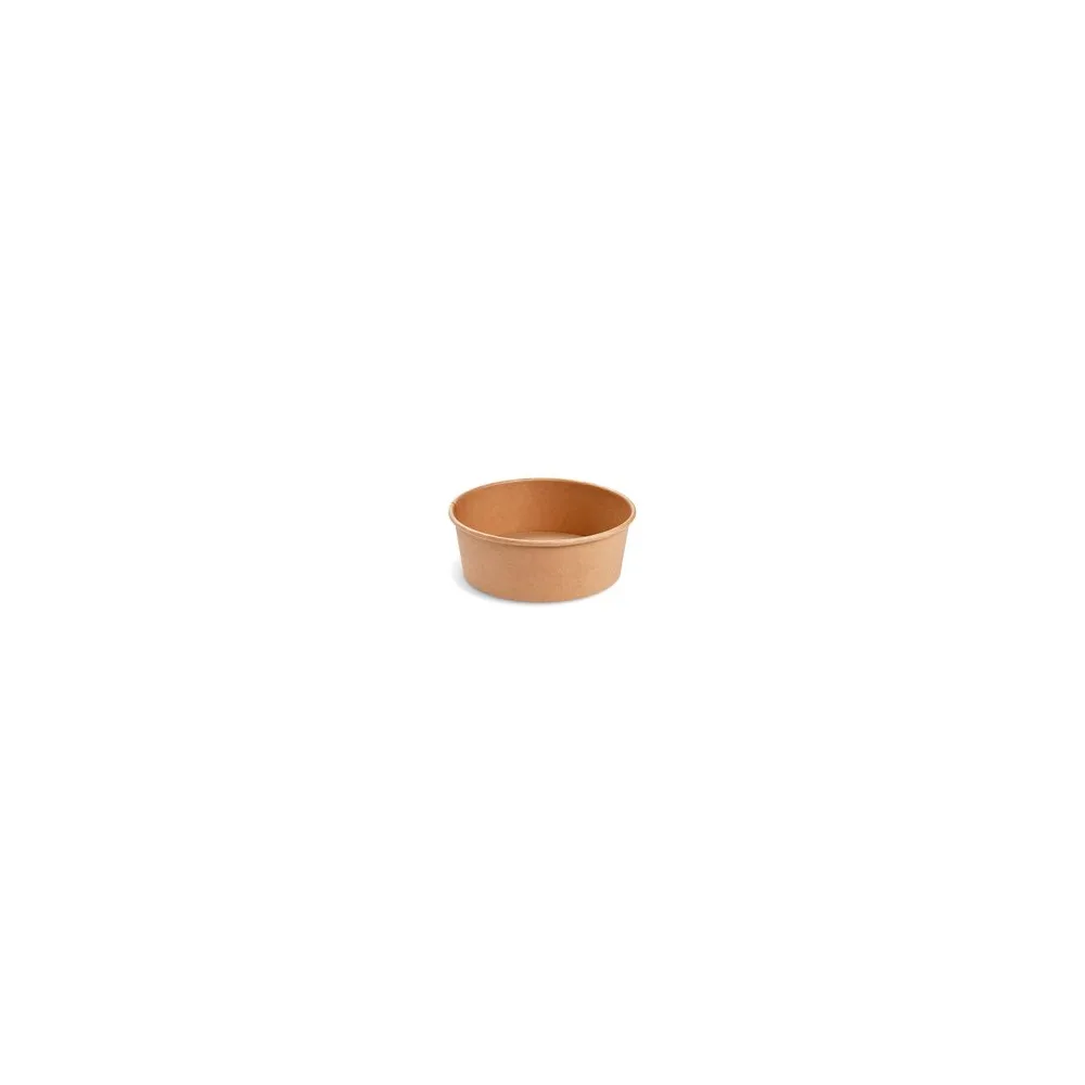 Salatschalen Feinkostschalen braun aus Pappe mit PE beschichtet 1300ml O185mm, 50 Stk.