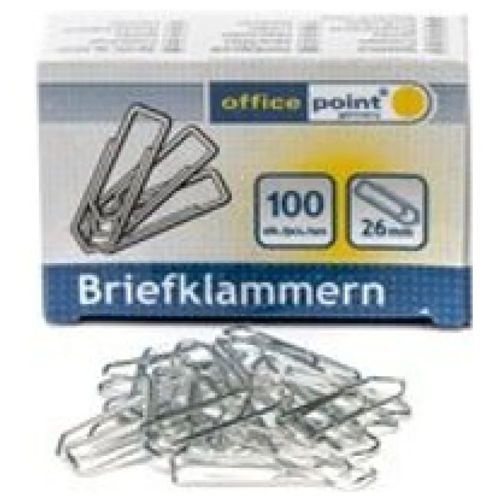Büroklammern Briefklammern silber verzinkt 26mm (10 packs je 100 Stk) = 1000 Stk. – Bild 3