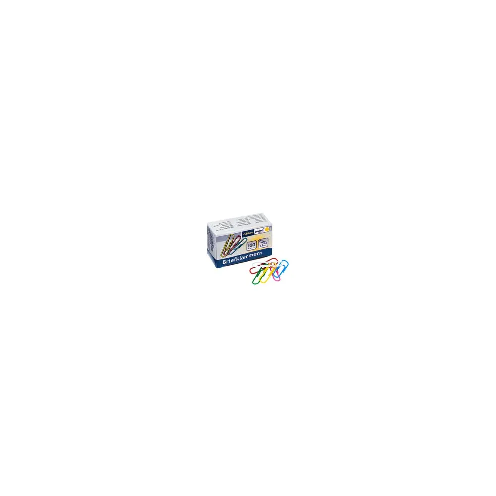 Büroklammern Briefklammern farblich sortiert 33mm (10 packs je 100 Stk) = 1000 Stk.