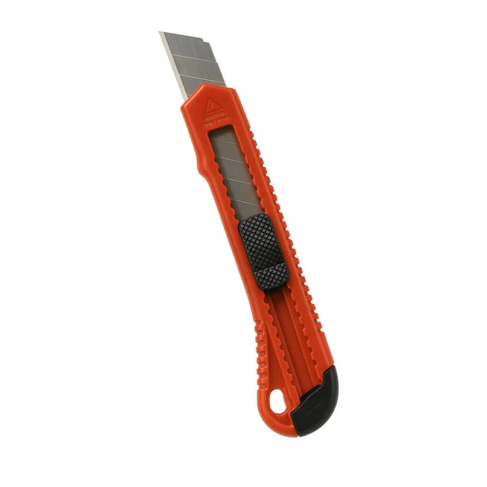 Schneidemesser Cutter rot/orange mit 18 mm Abbrechklinge – Bild 2