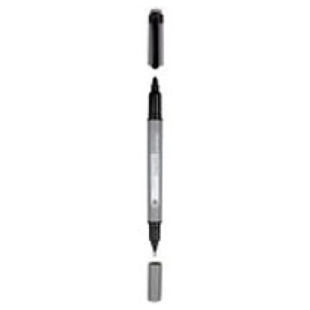 Marker Fineliner mit Doppelspitze 0,4 mm (fein) bis 3 mm (mittel) schwarz, 10 Stk. – Bild 3