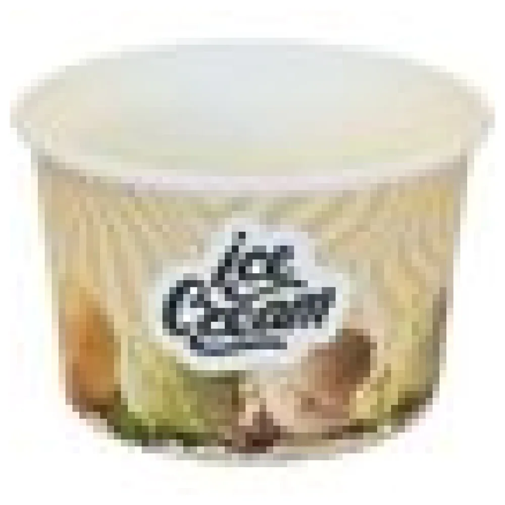 Eisbecher aus Pappe Papierbecher 175 ml bedruckt "ICE CREAM" O85 mm, 50 Stück – Bild 4