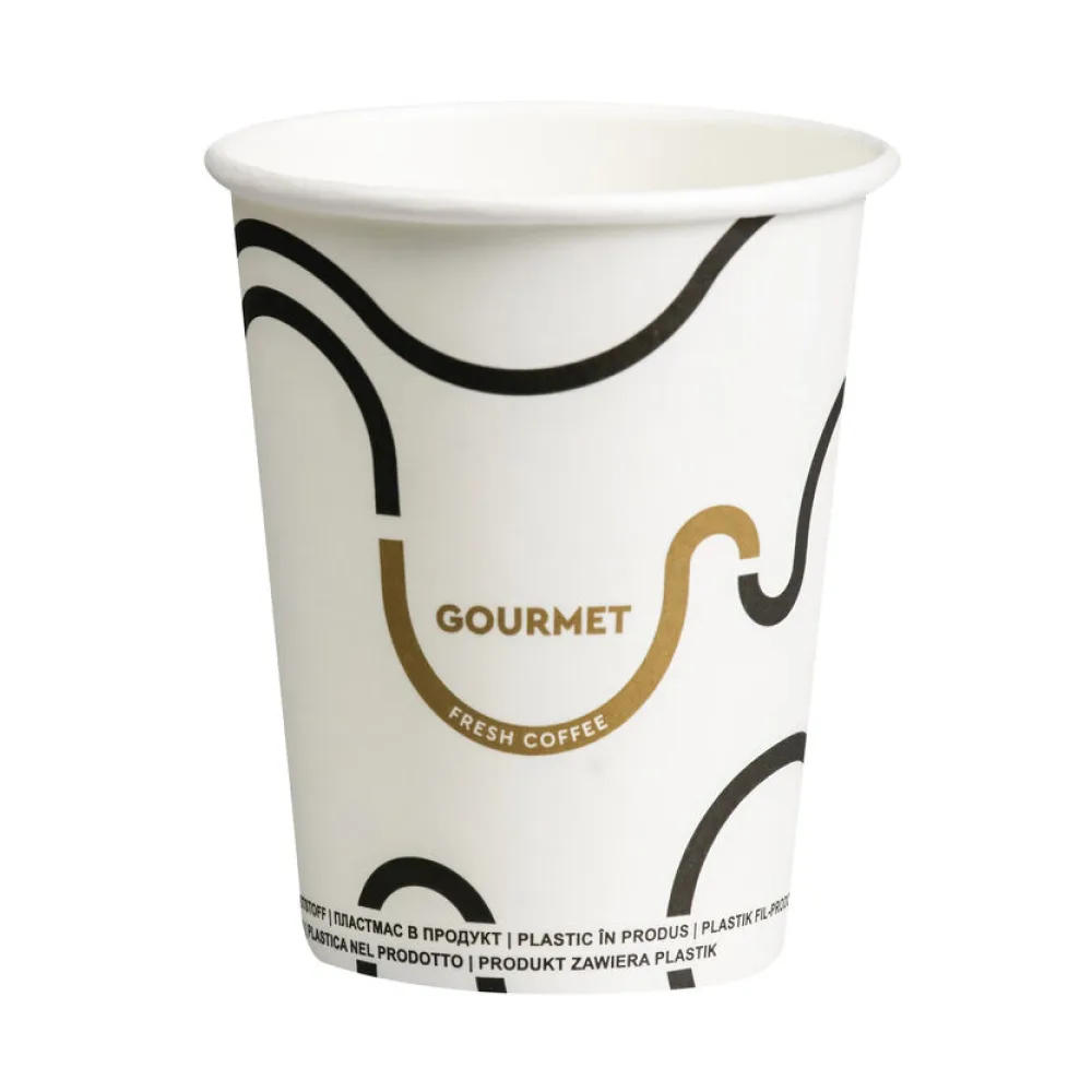 Kaffeebecher CoffeeToGo Pappbecher GOURMET WHITE Fresh Coffee 200ml, 50 Stk. – Bild 2