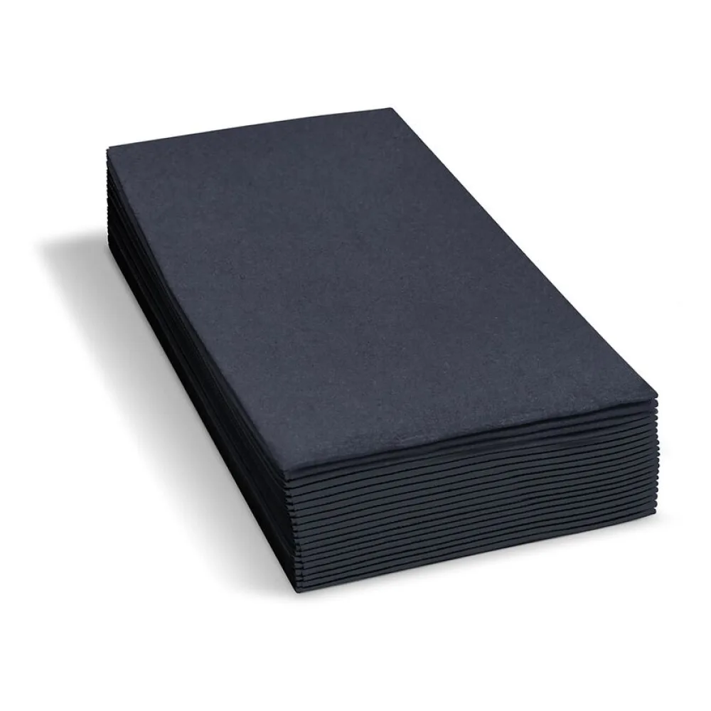 Servietten 33 x 33 cm 1/8 -Kopffalz, 2-lagig schwarz, 250 Stk. – Bild 2