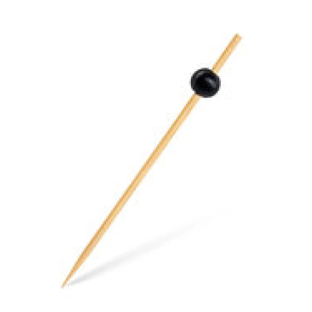 Fingerfood-Spieß - schwarze Perle 120 mm, stabil und splitterfrei, 100 Stk.