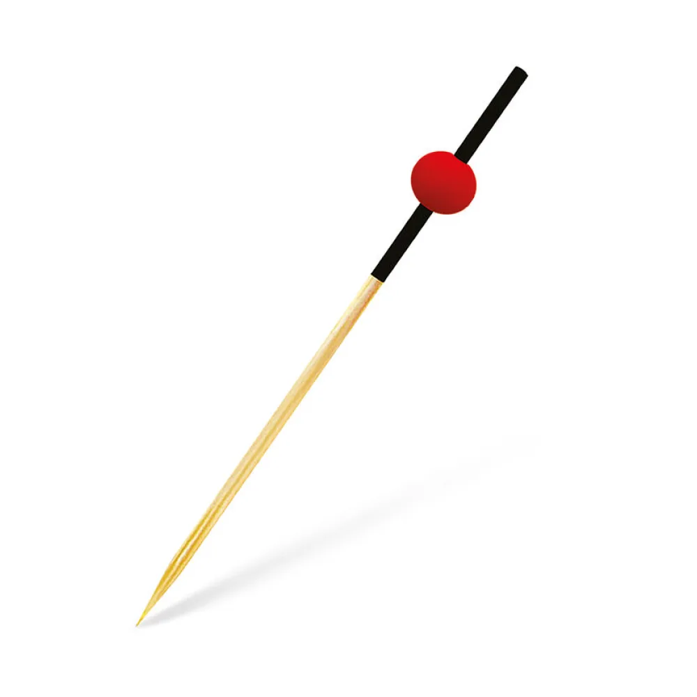 Fingerfood-Spieß - rote Perle 70 mm, stabil und splitterfrei, 100 Stk. – Bild 2
