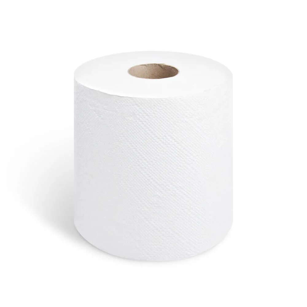 Papierputztuchrolle 2-lagig geprägt weiß O19cm 19cm x 100m, 400 Blatt FSC-Mix, 6 Stk. – Bild 2