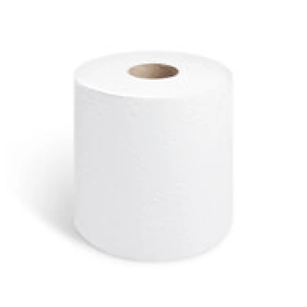 Papierputztuchrolle 2-lagig geprägt weiß O19cm 19cm x 100m, 400 Blatt FSC-Mix, 6 Stk.