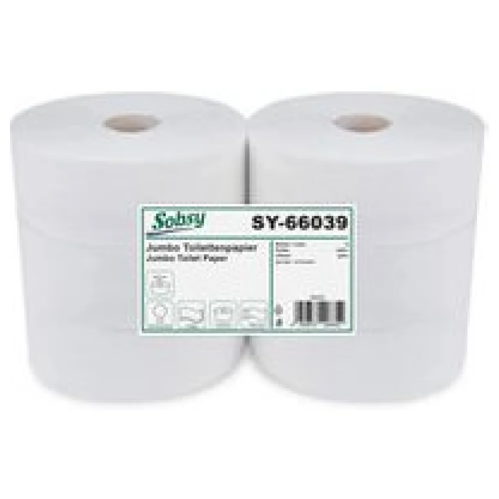Jumbo Toilettenpapier 2-lagig Recyclingpapier Kerndurchmesser 6.0 cm, 6 Stk. – Bild 3