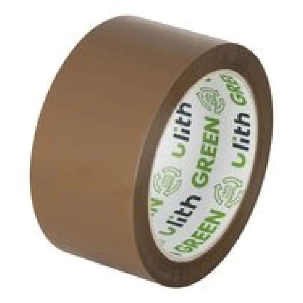 ULITH GREEN Packband Klebeband 50mmx66m mit Recyclinganteil & leise, braun