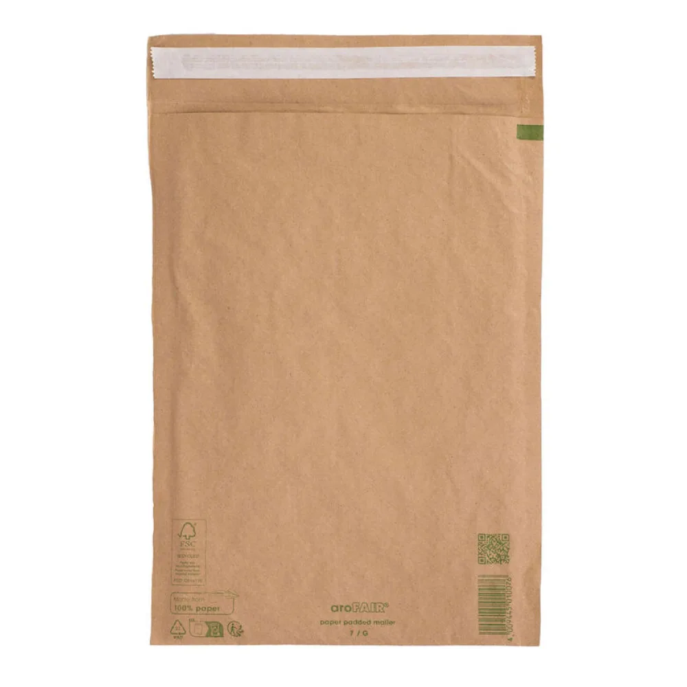 AROFAIR Papierpolstertaschen 250x350+50mm 100% Recycling, Ersatz für Luftpolstertaschen – Bild 2