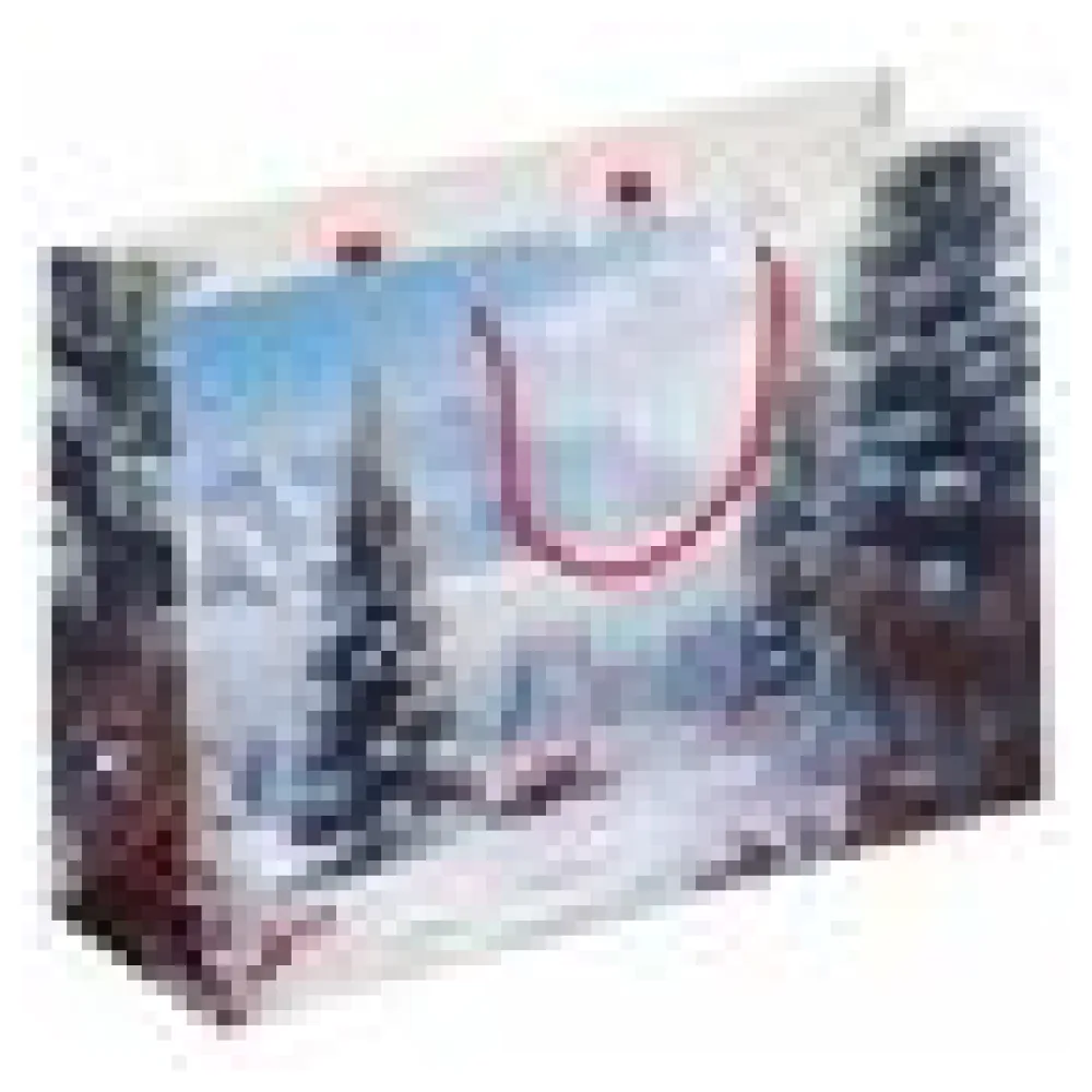 Luxus Papiertragetaschen 360+120x260mm Motiv Winterlandschaft in weiß 190 g/m2 – Bild 4