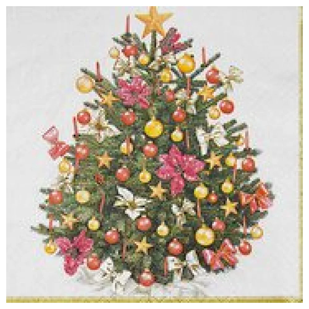 Weihnachtsservietten 3-lagig 33 x 33 cm Weihnachtsbaum, 20 Stk.