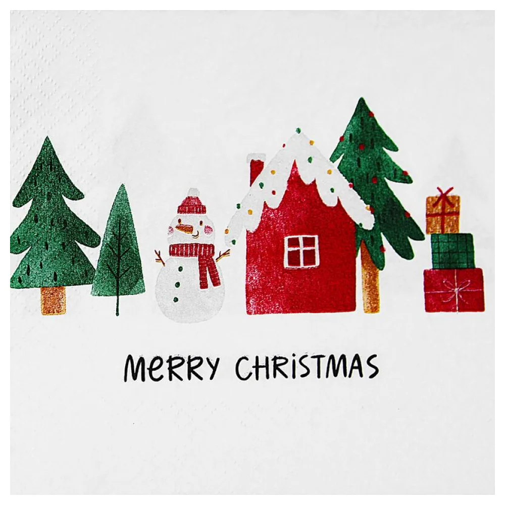 Weihnachtsservietten 3-lagig 33 x 33 cm Weihnachtsdorf, 20 Stk. – Bild 2