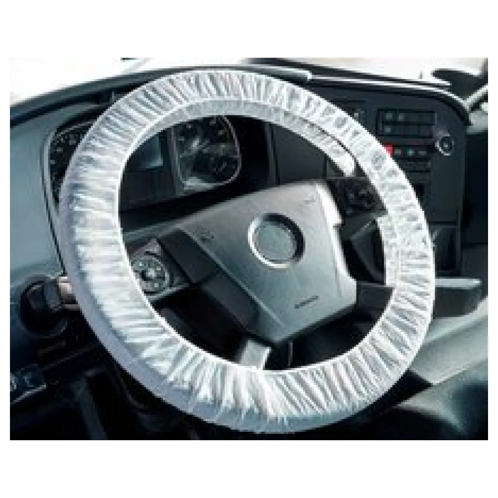Lenkradschoner Einweg-Lenkradschutz O 55 cm für LKW mit Gummizug weiß, 250 Stk.