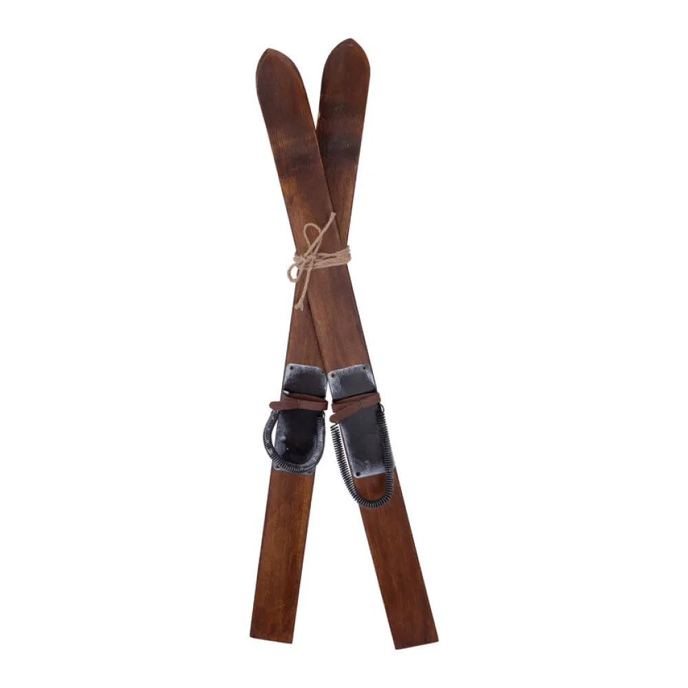 Ski "Vintage", Deko zum Hängen aus Holz 60cm, 1 Paar – Bild 2