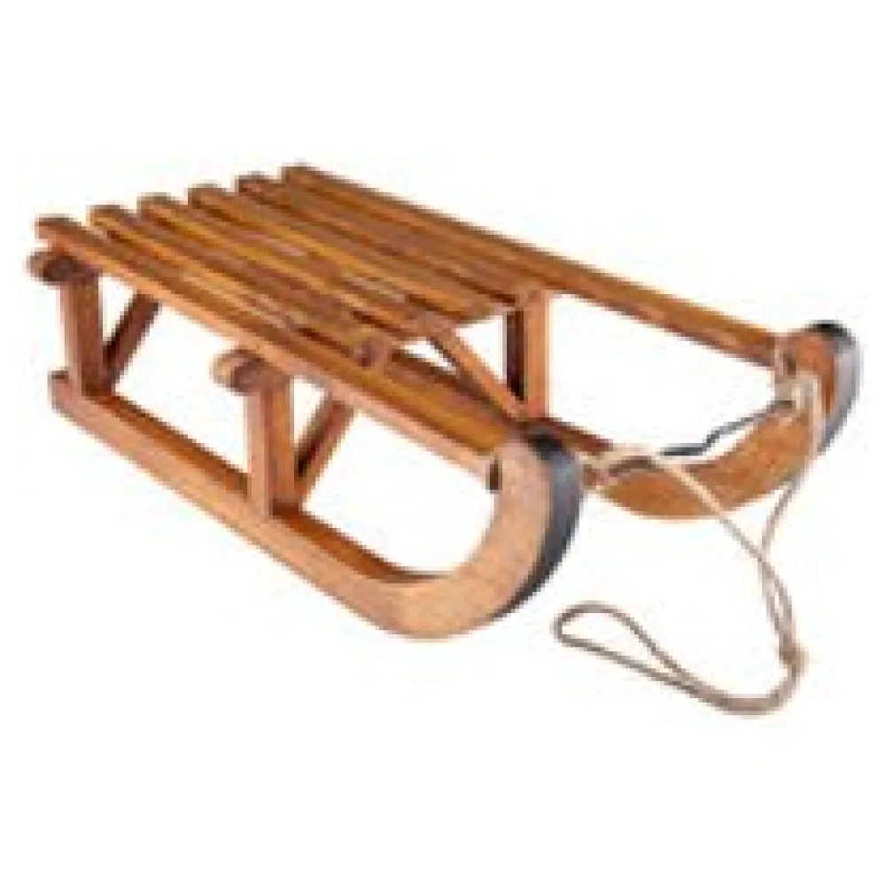 Schlitten aus Holz, Deko zum Hängen braun, 62cm – Bild 3