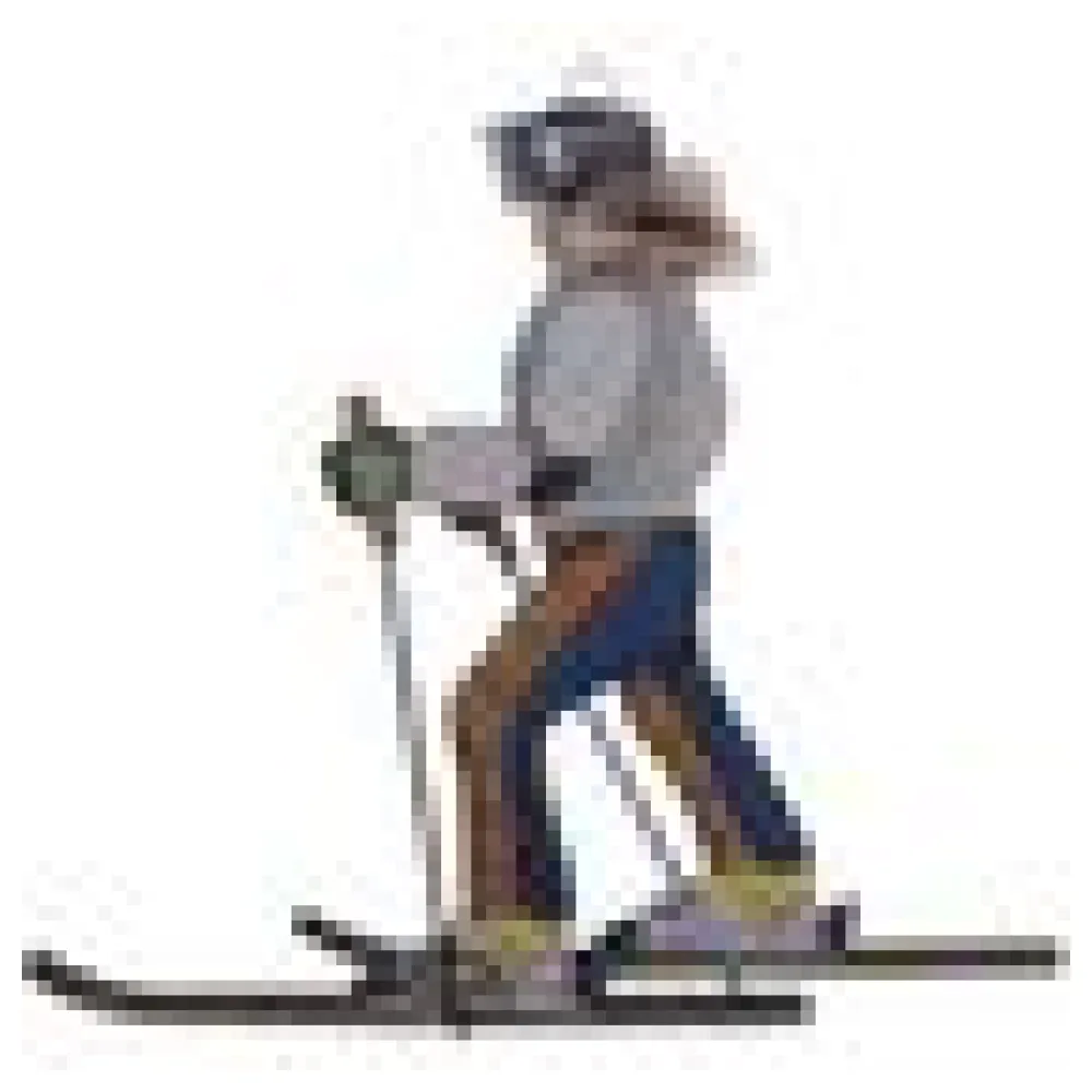 Skifahrer "Vintage" aus Holz, Deko zum Hängen 31cm – Bild 4