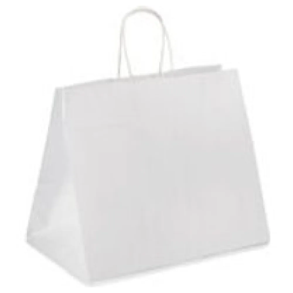 Papiertragetaschen mit Kordelhenkeln Kordeltaschen 260 + 170 x 250mm 80g weiß – Bild 3