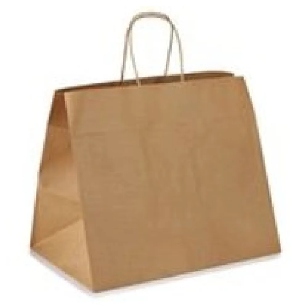 Papiertragetaschen mit Kordelhenkeln Kordeltaschen 320 + 170 x 270mm 80g braun – Bild 3