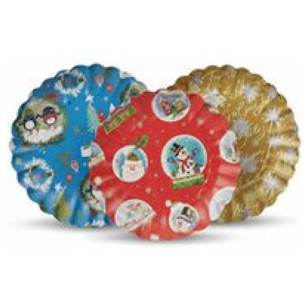 Gebäckschalen Plätzchenschalen für Weihnachtsgebäck Pappe O 23 cm verschiedene Motive, 2 Stk – Bild 3