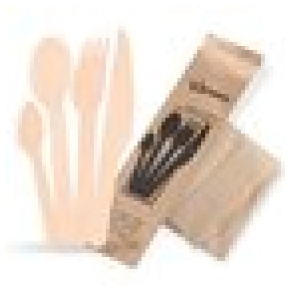 Bestecksets aus Holz biologisch abbaubar 5-teilig Gabel Messer Löffel Kaffeelöffel Serviette hygienisch verpackt, 50 Sets – Bild 4