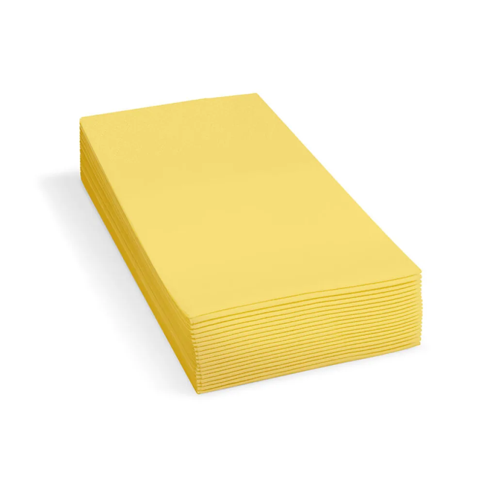 Servietten 33 x 33 cm 1/8 -Kopffalz, 2-lagig gelb, 250 Stk. – Bild 2