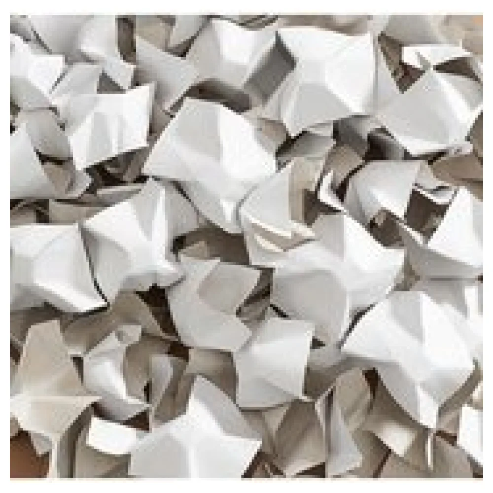 DECOFILL dekorative Papier-Verpackungschips Polsterchips, weiß beidseitig, 400 Liter