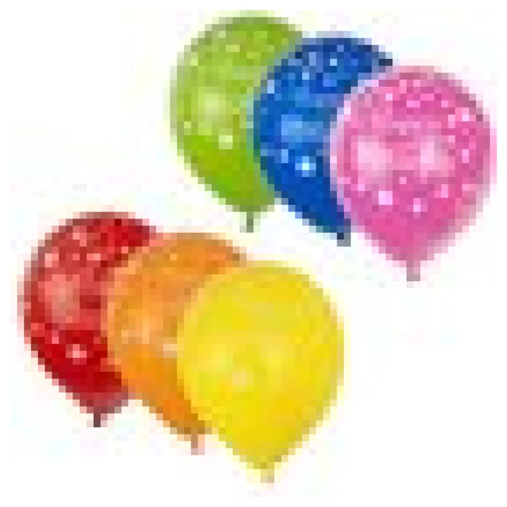 Luftballons "Happy Birthday", bunt, O30cm, 12 Stk. – Bild 4