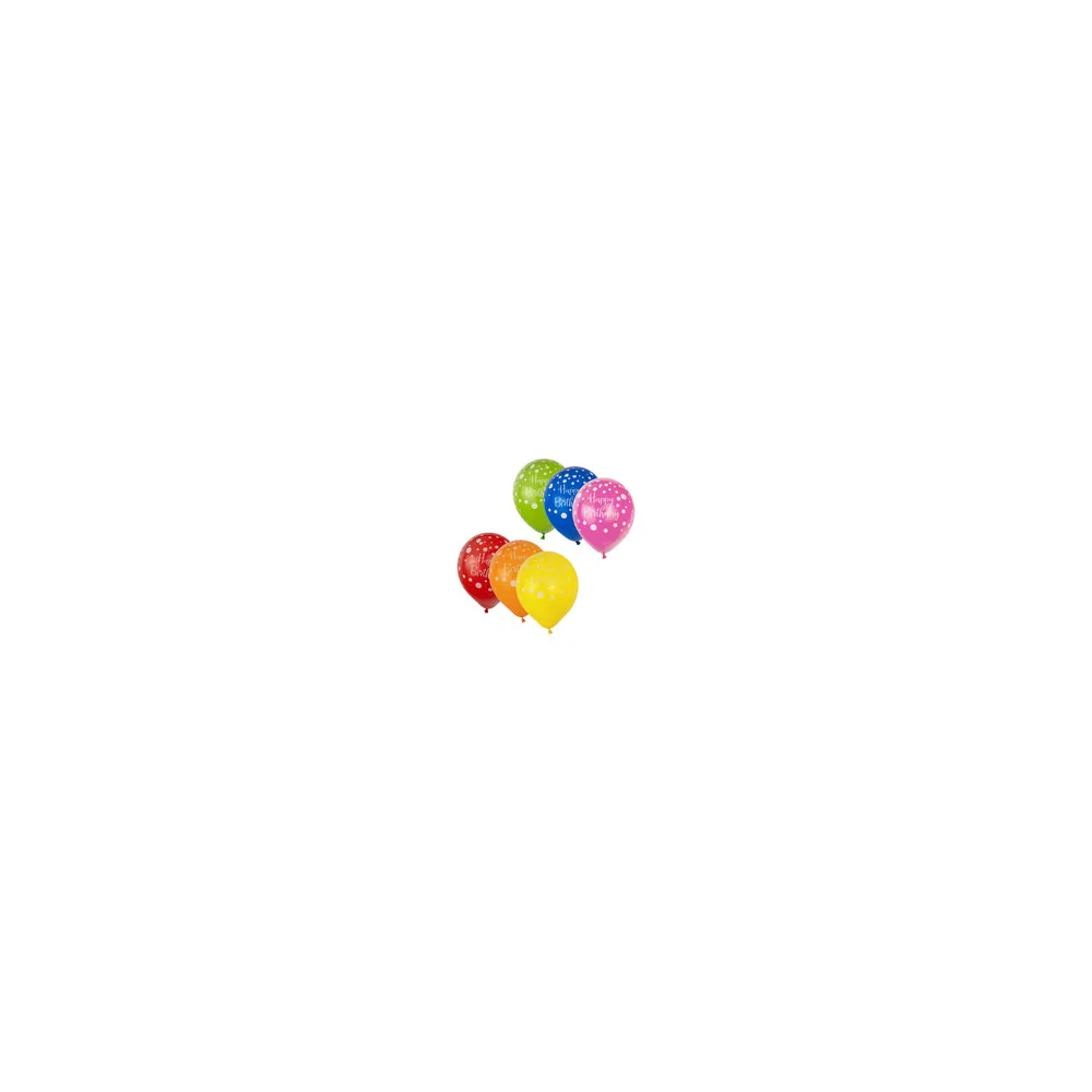 Luftballons "Happy Birthday", bunt, O30cm, 12 Stk.