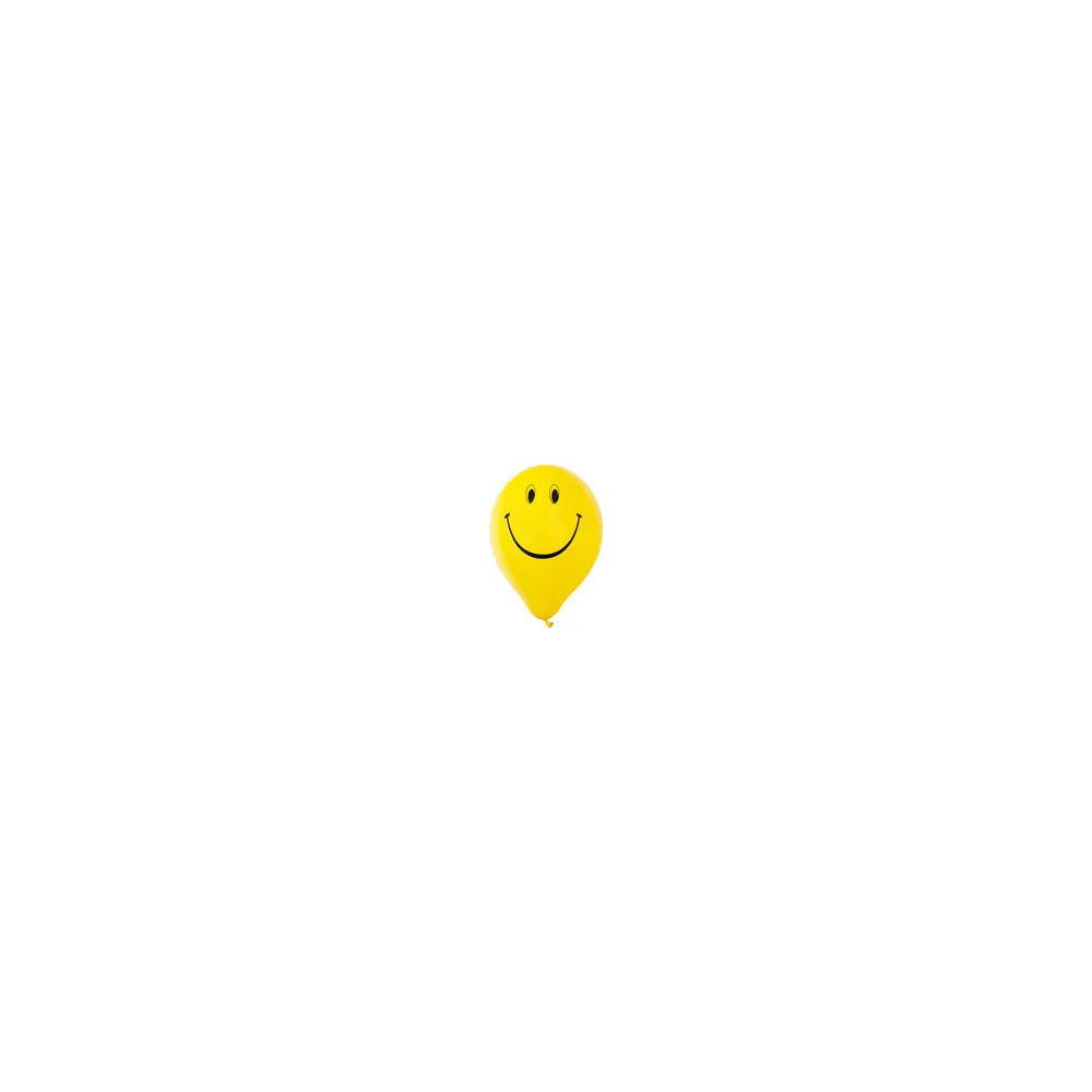 Luftballons "Smiley", gelb, O25cm, 12 Stk.