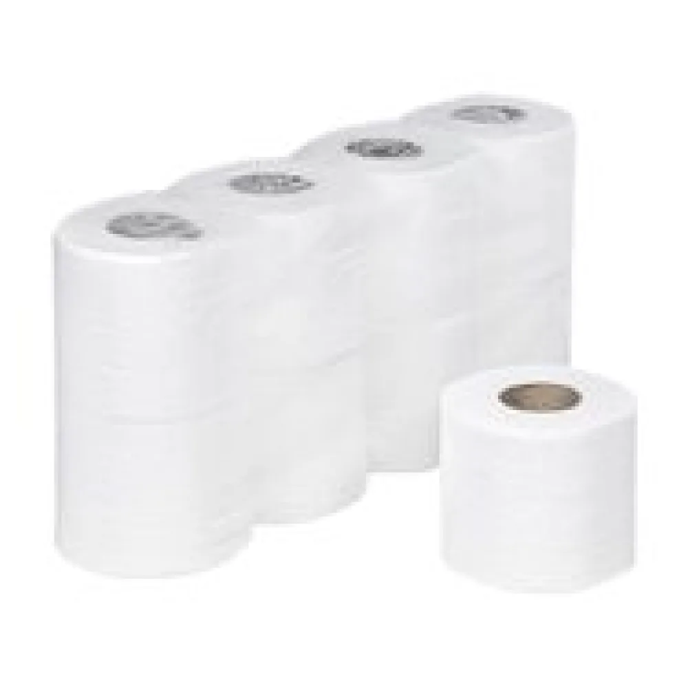 Ecoline Toilettenpapier 3-lagig aus Zellstoff 250 Blatt 9,3x11 cm, 64 Rollen