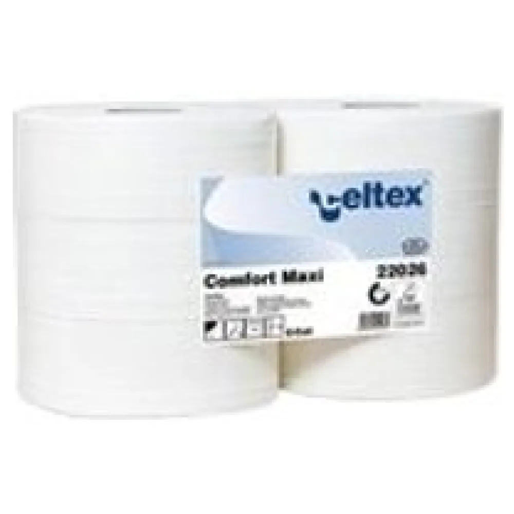 Mini Jumbo Toilettenpapier 2-lagig Zellstoff 9,2x18cm weiß, 6 Rollen je 160m – Bild 3