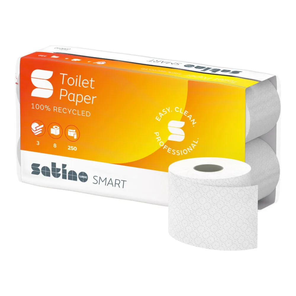 Smart Toilettenpapier 3-lagig recycling System MT1, 64 Rollen je 250 Blatt – Bild 2