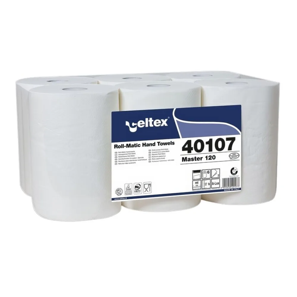 Rollenhandtuch 2-lagig 22x36cm weiß, 2 Rollen je 1000 Blatt – Bild 2