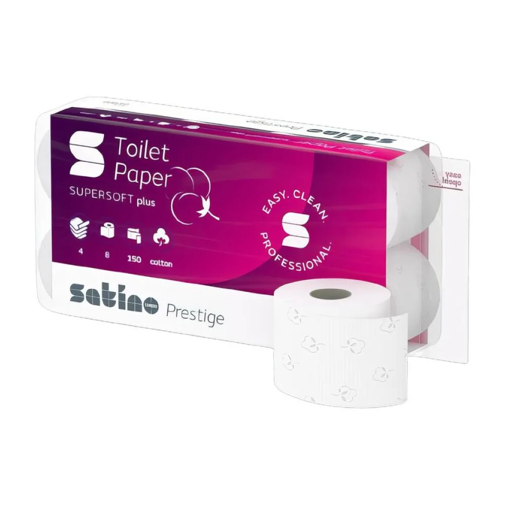 Supersoft Plus Toilettenpapier 4-lagig System MT1, 54 Rollen je 150 Blatt – Bild 2