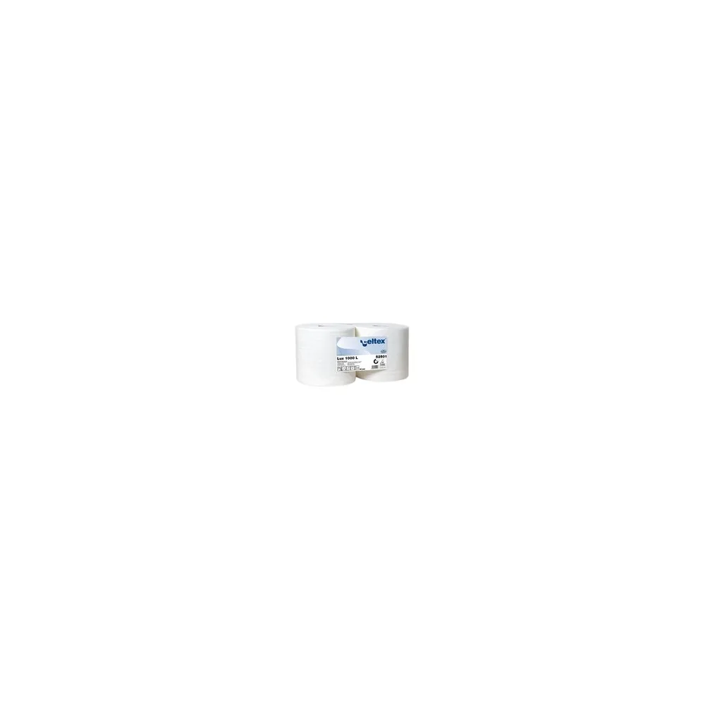 Putzpapier 2-lagig Zellstoff 26,5x38cm weiß, 2 Rollen je 1000 Blatt