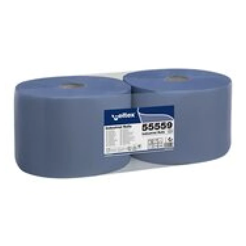 Putzpapier 2-lagig 22x36cm blau, 2 Rollen je 1000 Blatt