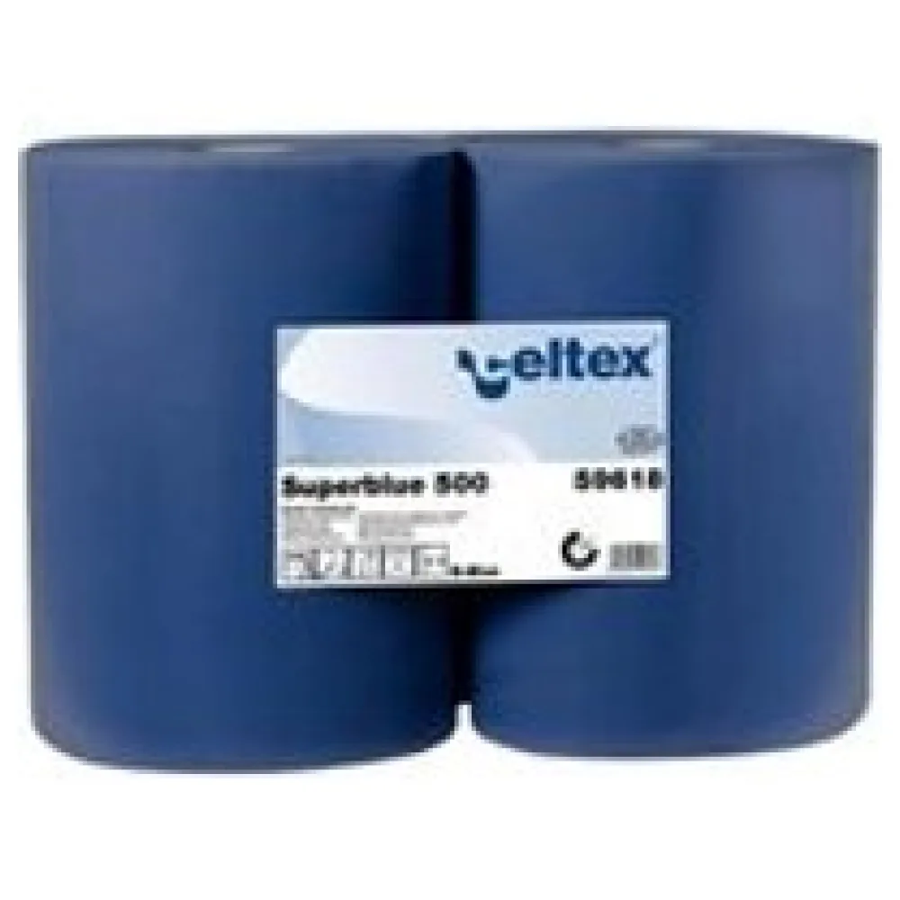 Putzpapier blau 3-lagig 36 x 36 cm, 2 Rollen a 500 Blatt – Bild 3