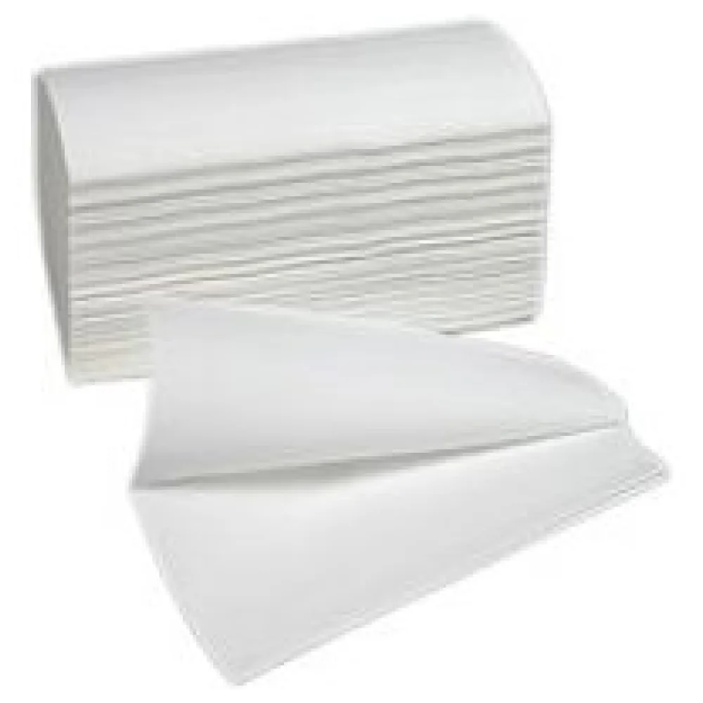 Falthandtücher V-Falz 2-lagig weiß 25x21cm, 15 Packungen je 266 Blatt – Bild 3