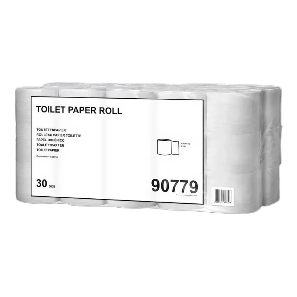 Toilettenpapier 2-lagig 10x11,5 cm, 30 Rollen je 400 Blatt – Bild 2