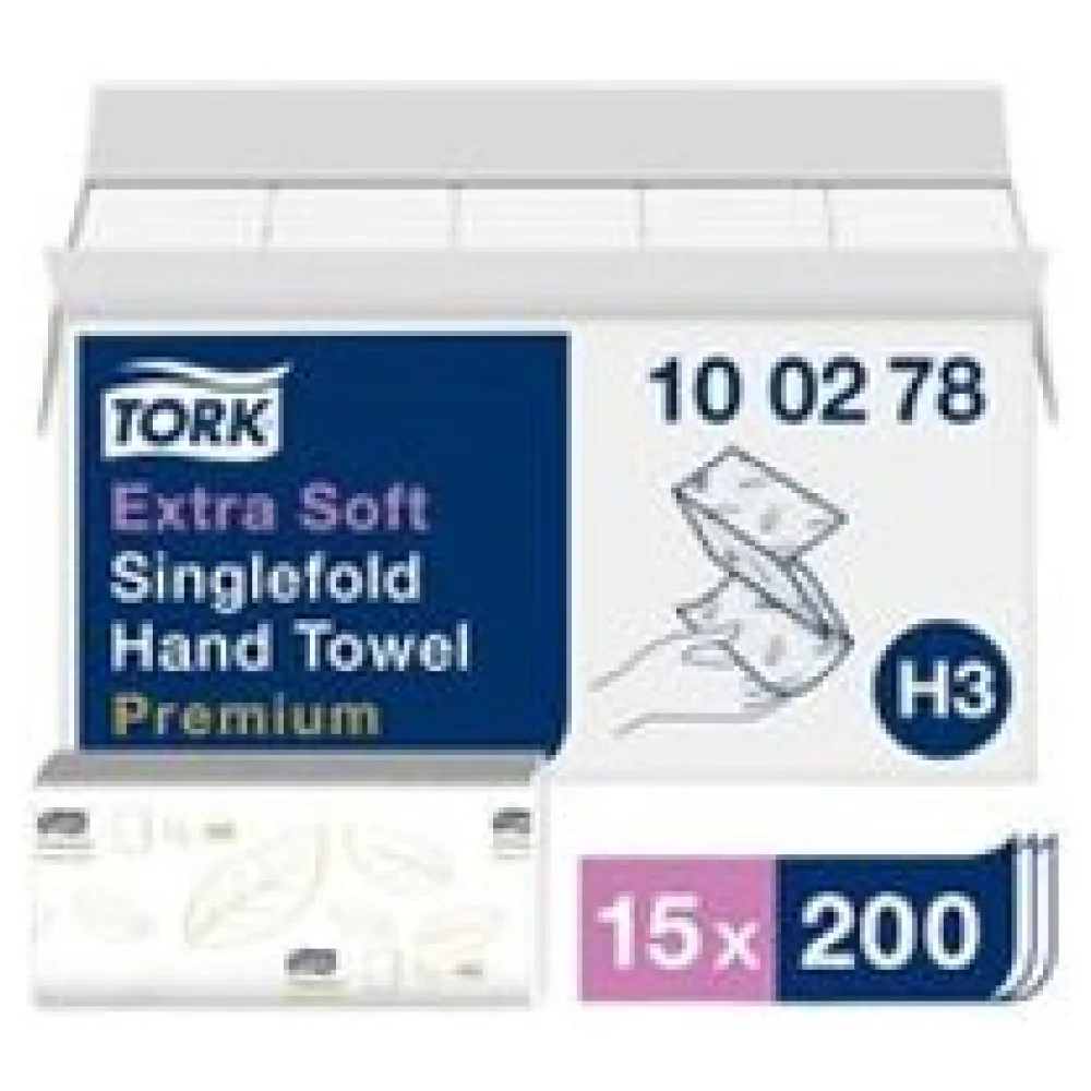 Falthandtücher V-Falz Premium H3 23x23 cm 2-lagig, 15x200 Stück=3000 Stück – Bild 3