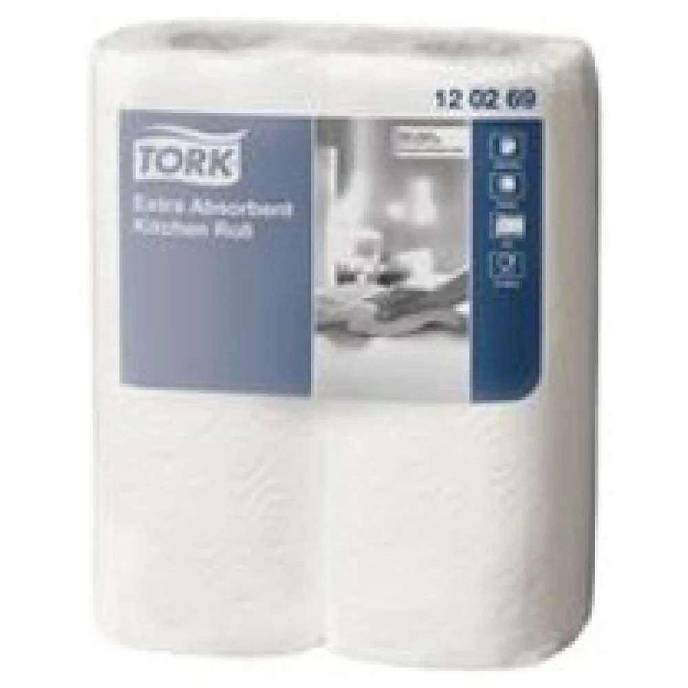 Küchenrolle 2-lagig Zellstoff 64 Blatt hochweiß 23 x 24 cm 12x2 Rollen=24 Rollen – Bild 3
