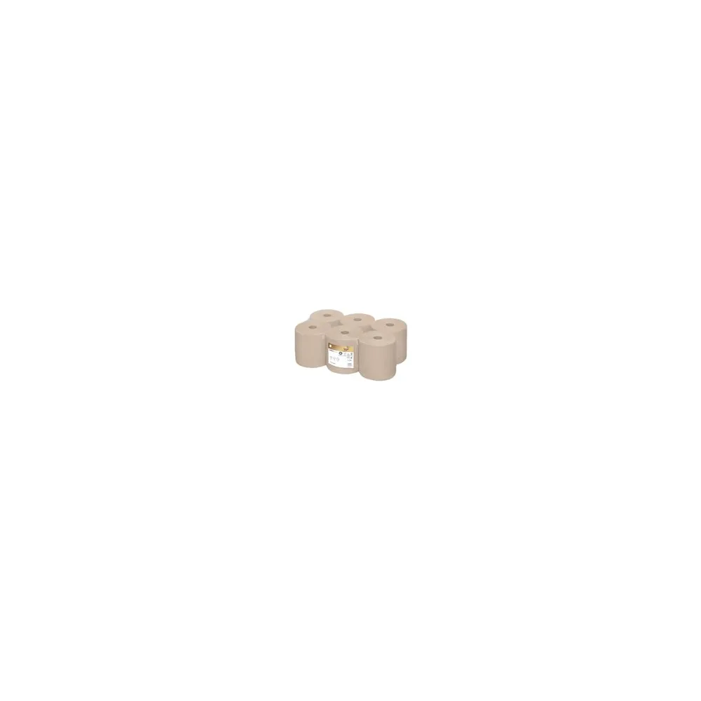 Puresoft Rollenhandtuch, System PT1, 2-lagig 6 Rollen á 680 Abrisse, 20,5cm x 170m, braun
