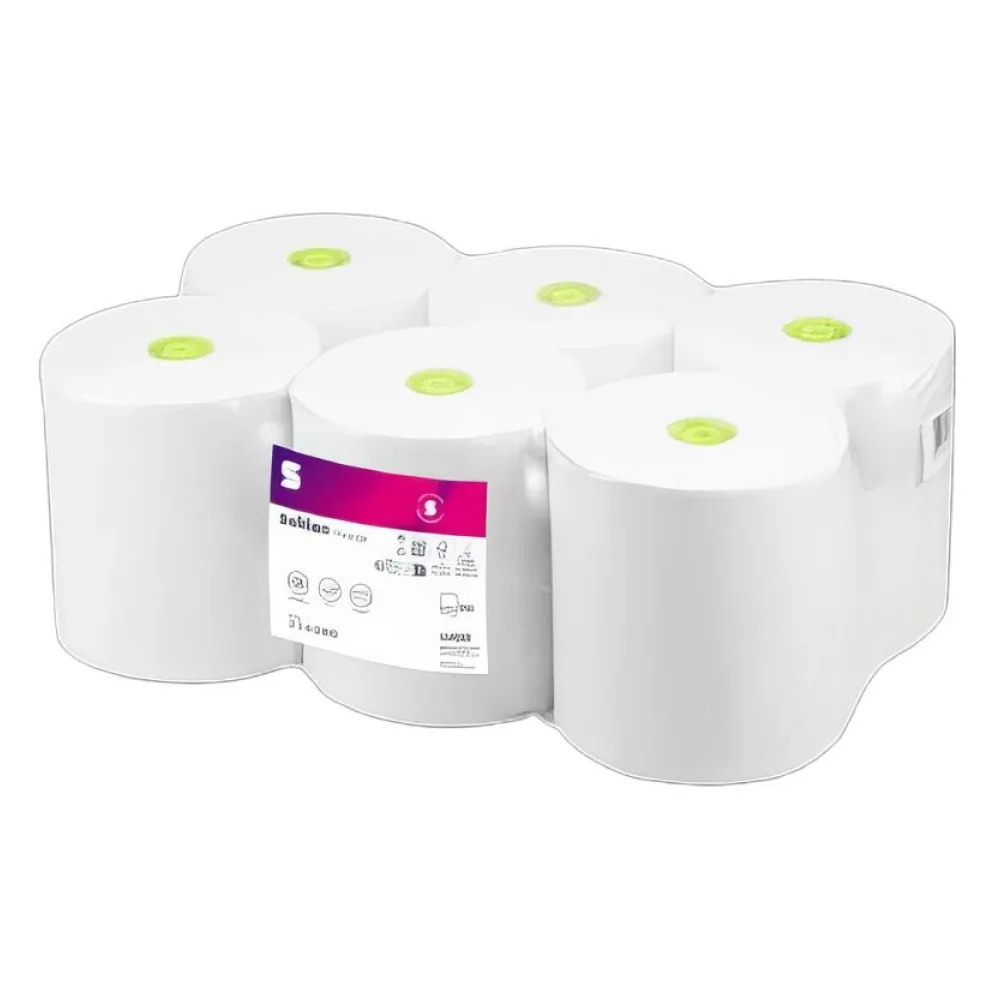 Prestige Rollenhandtuch, System SYS1, 2-lagig, 20,5cm x 220m, 6 Rollen á 880 Abrisse, weiß – Bild 2
