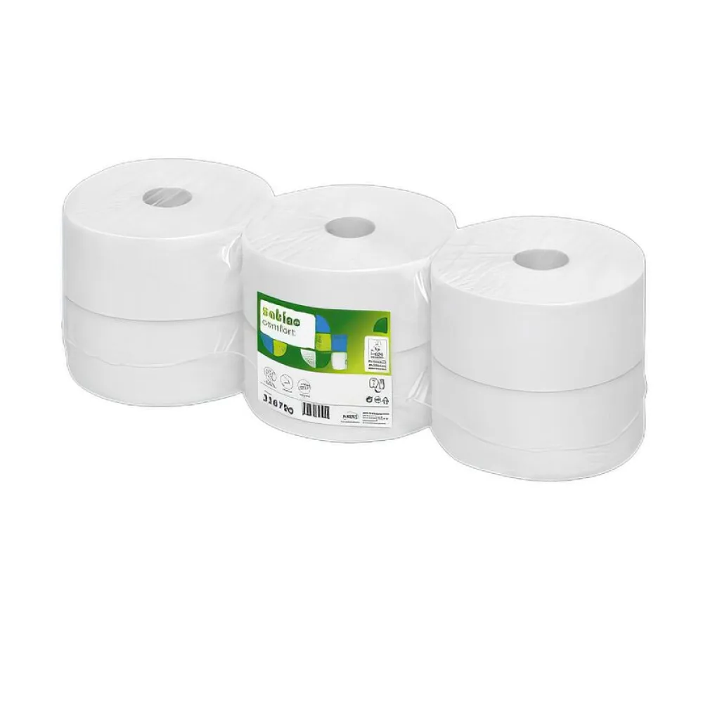 Comfort Jumbo Toilettenpapier 2-lagig recycling JT2, 6 Rollen je 1280 Blatt – Bild 2
