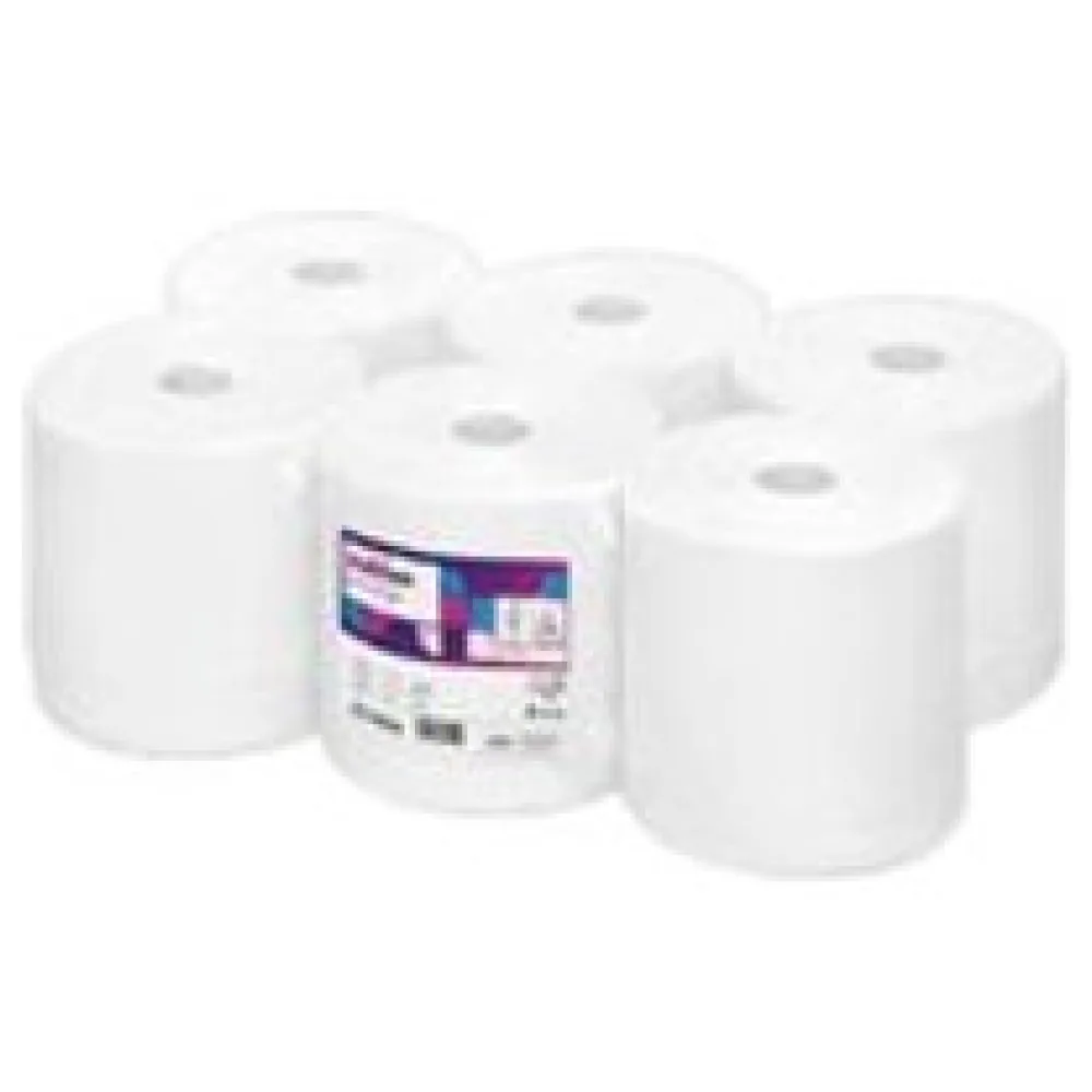 Prestige Rollenhandtuch, System PT1, 2-lagig 6 Rollen á 612 Abrisse, 20,5cm x 150m, weiß – Bild 3