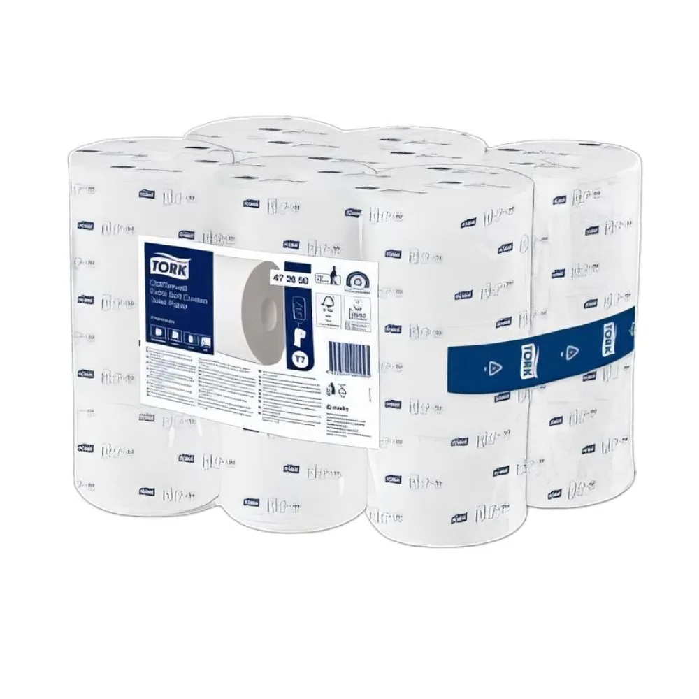 OptiServeR Toilettenpapier Premium T7 3-lagig 18 Rollen je 550 Blatt, weiß – Bild 2